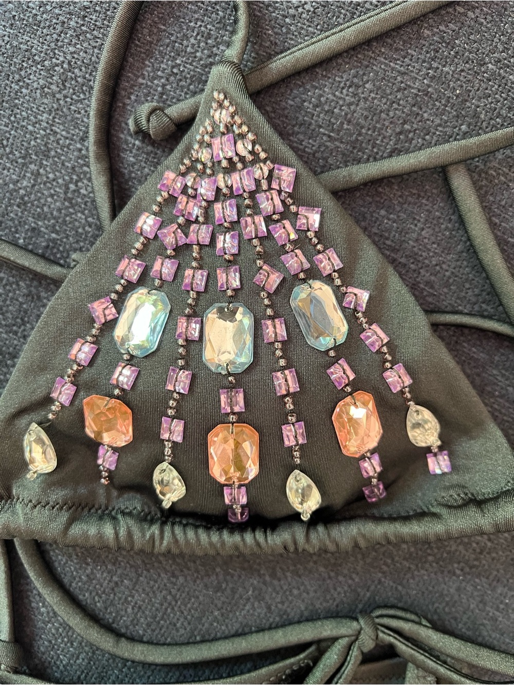 Embellished Triangle Bikini Set - Picture 4 of 8